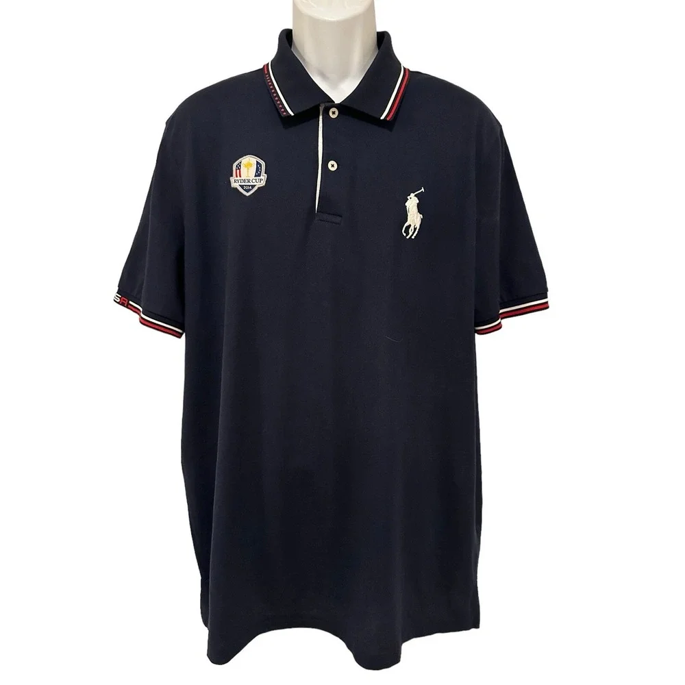 POLO GOLF RALPH LAUREN‎ Mens Polo Shirt Performance Ryder Cup USA Big Pony XL